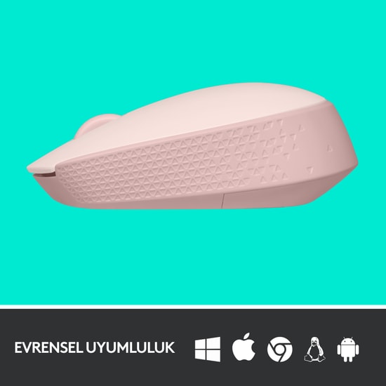 Logitech M171 Gül Rengi Kablosuz Optik Mouse (910-006865) - 2.4 GHz, 1000 DPI, 12 Ay Pil Ömrü, USB Alıcı