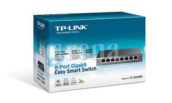 TP-Link TL-SG108E 8 Port Gigabit Smart Switch - 10/100/1000 Mbps, QoS, VLAN, Kolay Yönetim, Metal Kasa, IGMP Desteği