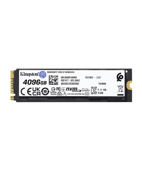 Kingston KC3000 4TB NVMe M.2 Grafen Soğutuculu SSD (SKC3000D/4096G) - 7000/7000 MB/s, PCIe Gen 4x4, 4GB DDR4 Önbellek