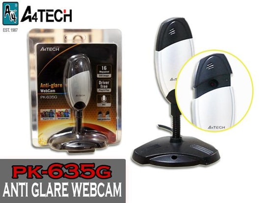 A4 Tech PK-635G 1.3MP Webcam - Anti-Glare Yansıma Engelleyici, 480P Çözünürlük, Dahili Mikrofon