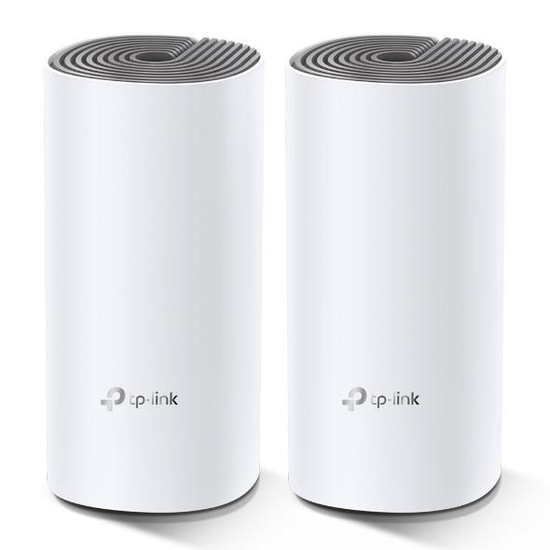 TP-Link Deco E4-2P AC1200 Mesh İkili Paket Wi-Fi Sistemi - 1200Mbps, Çift Band, 260m Kapsama, 100Mb LAN, Dahili Anten