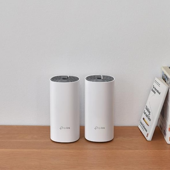 TP-Link Deco E4-2P AC1200 Mesh İkili Paket Wi-Fi Sistemi - 1200Mbps, Çift Band, 260m Kapsama, 100Mb LAN, Dahili Anten