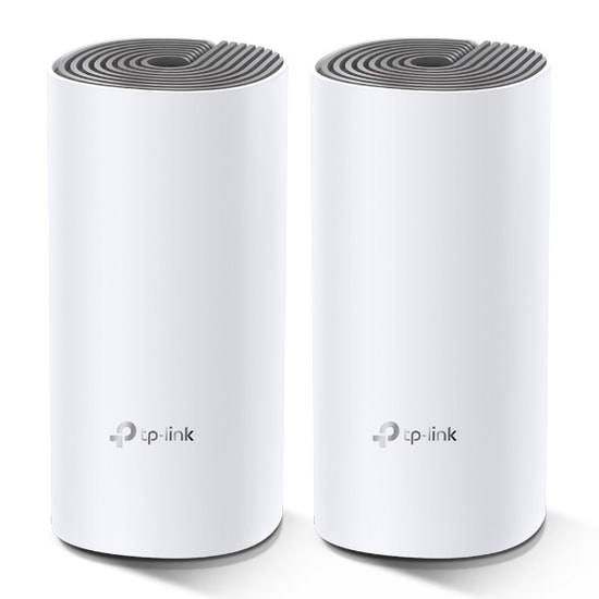 TP-Link Deco E4-2P AC1200 Mesh İkili Paket Wi-Fi Sistemi - 1200Mbps, Çift Band, 260m Kapsama, 100Mb LAN, Dahili Anten