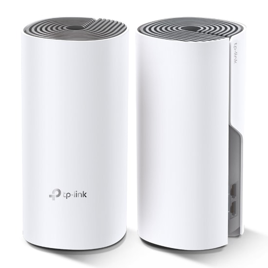 TP-Link Deco E4-2P AC1200 Mesh İkili Paket Wi-Fi Sistemi - 1200Mbps, Çift Band, 260m Kapsama, 100Mb LAN, Dahili Anten