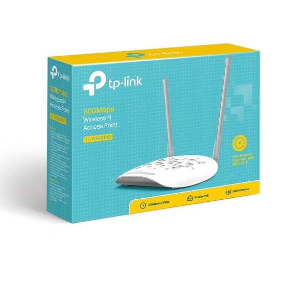 TP-Link TL-WA801N 300Mbps Kablosuz Access Point - WiFi 4, PoE Destekli, 2 Antenli, 1GE LAN, MSSID, SNMP Uzaktan Yönetim