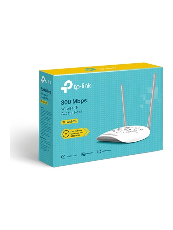 TP-Link TL-WA801N 300Mbps Kablosuz Access Point - WiFi 4, PoE Destekli, 2 Antenli, 1GE LAN, MSSID, SNMP Uzaktan Yönetim