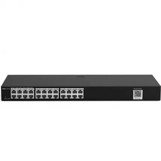 Ruijie Reyee RG-ES224GC 24 Port Gigabit Yönetilebilir Switch - Rackmount Tasarım, 10/100/1000 Mbps, Metal Kasa