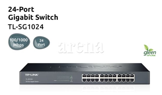 TP-Link TL-SG1024 Rackmount 24 Port Gigabit Switch - 10/100/1000 Mbps, QoS Desteği, Metal Kasa, Tak Çalıştır Ağ Anahtarı