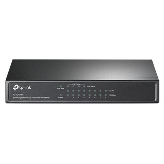 TP-LINK TL-SG1008P 8 Port Gigabit Switch (4 PoE+ Portu) - 10/100/1000Mbps, 64W PoE Özelliği