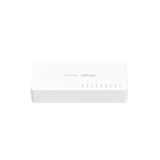 Ruijie Reyee RG-ES08G 8 Port Gigabit Switch - 10/100/1000 Mbps, Plastik Kasa Tasarımı, Tak Çalıştır, Masaüstü Kullanım
