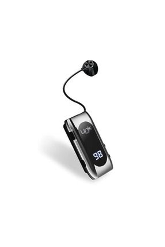 LinkTech V80 Makaralı Titreşimli Gri Bluetooth Kulaklık (LPH-V80/SILVER) - 20 Saat Kullanım, Bluetooth 5.2, Mikrofonlu
