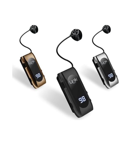 LinkTech V80 Makaralı Titreşimli Gri Bluetooth Kulaklık (LPH-V80/SILVER) - 20 Saat Kullanım, Bluetooth 5.2, Mikrofonlu