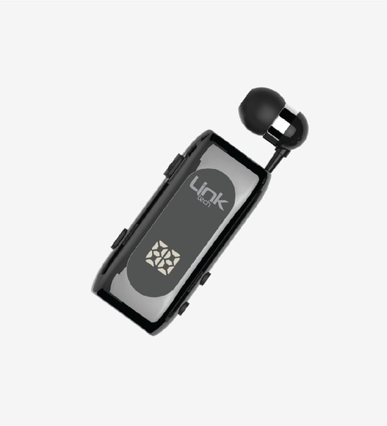 LinkTech V80 Makaralı Titreşimli Gri Bluetooth Kulaklık (LPH-V80/SILVER) - 20 Saat Kullanım, Bluetooth 5.2, Mikrofonlu
