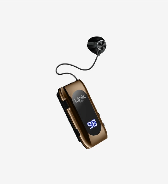 Linktech V80 Pro Makaralı Titreşimli Gümüş Bluetooth Kulaklık - BT v5.2, 20 Saat Kullanım, 10m Menzil, 140 mAh Pil