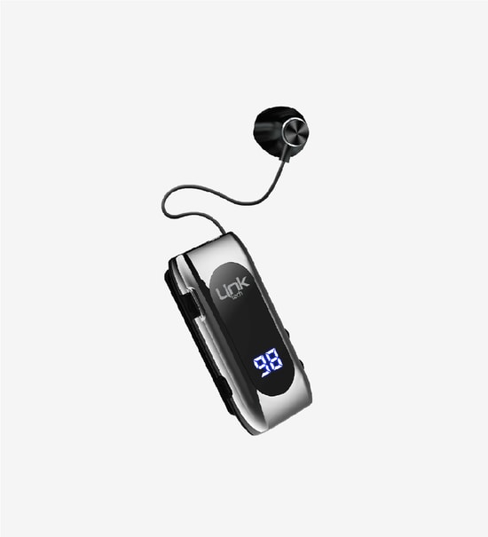 Linktech V80 Pro Makaralı Titreşimli Siyah Bluetooth Kulaklık - BT v5.2, 20 Saat Kullanım, 10m Menzil, 140 mAh Pil