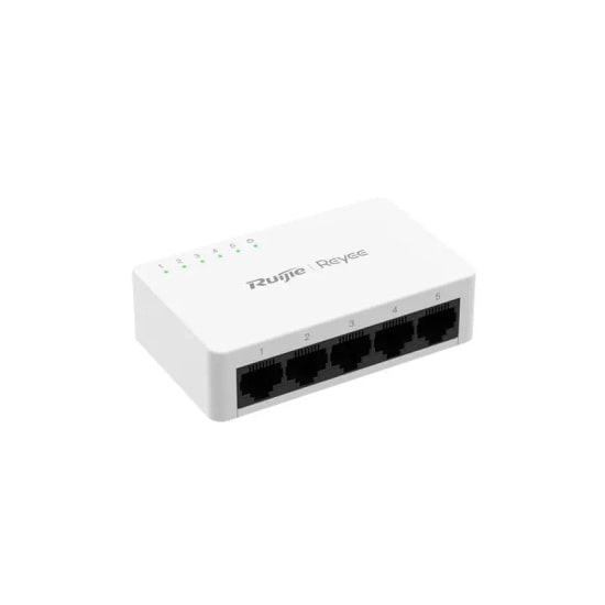 Ruijie Reyee RG-ES05G 5 Port Gigabit Switch - 10/100/1000 Mbps, Plastik Kasa Tasarımı, Tak Çalıştır, Masaüstü Kullanım