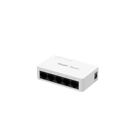 Ruijie Reyee RG-ES05G 5 Port Gigabit Switch - 10/100/1000 Mbps, Plastik Kasa Tasarımı, Tak Çalıştır, Masaüstü Kullanım
