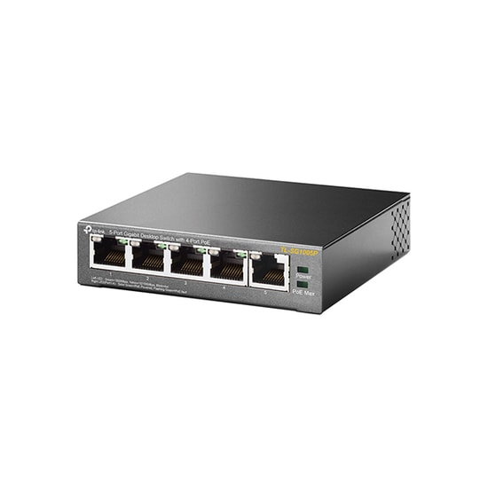 TP-Link Omada TL-SG1005P 5 Port Gigabit Switch, 4 Port PoE+ (65W) - Tak Çalıştır, Metal Kasa, Akıllı Güç Yönetimi