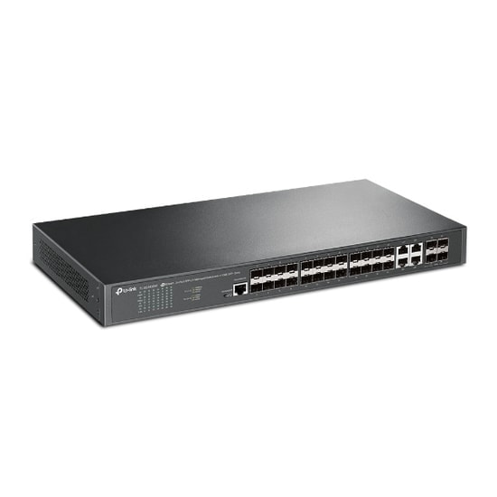 Tp-Link TL-SG3428XF 24 Port Gigabit L2 Yönetilebilir Switch - 4x10GE SFP+ Yuva, Rackmount, Merkezi Yönetim