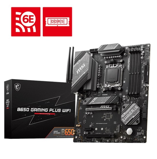 MSI B650 Gaming Plus Wifi Anakart: AMD AM5 Ryzen, DDR5, PCIe 4.0, 2.5G LAN, Wi-Fi 6E, HDMI, DP, M.2, USB 3.2, ATX