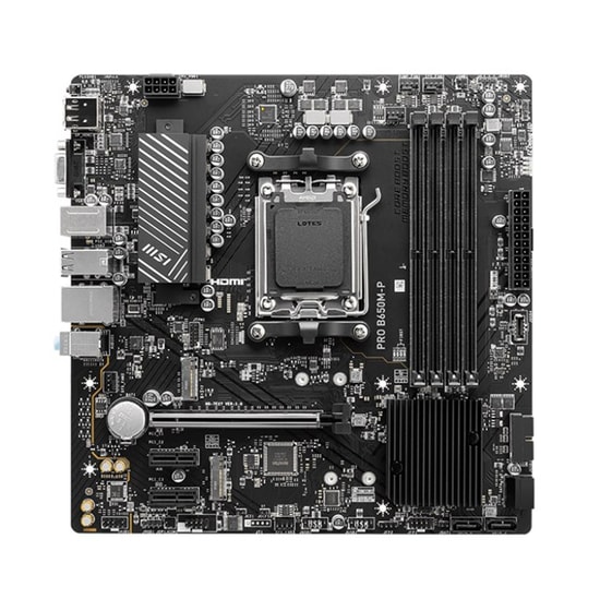 MSI PRO B650M-P AMD AM5 DDR5 6000MHz (OC) mATX Anakart: Ryzen 7000 Serisi, Çift M.2, USB 3.2, 2.5G LAN, VGA, HDMI, DP
