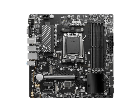 MSI PRO B650M-P AMD AM5 DDR5 6000MHz (OC) mATX Anakart: Ryzen 7000 Serisi, Çift M.2, USB 3.2, 2.5G LAN, VGA, HDMI, DP