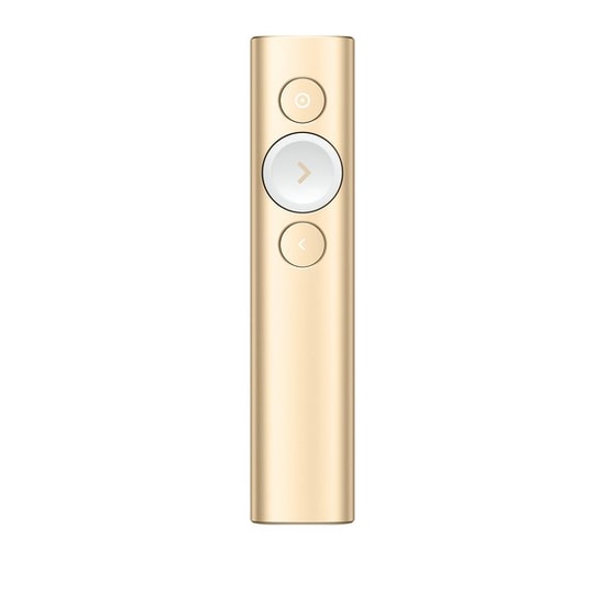 Logitech Spotlight Altın Rengi Kablosuz Sunum Kumandası (910-004862) - Wi-Fi 2.4 GHz + Bluetooth, USB-C Şarj, 30m Menzil