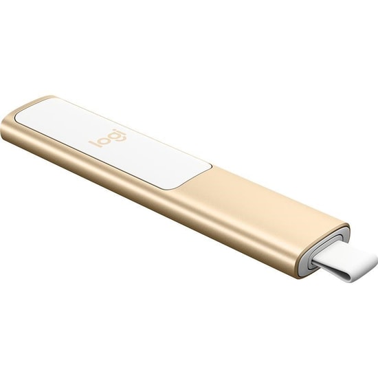 Logitech Spotlight Altın Rengi Kablosuz Sunum Kumandası (910-004862) - Wi-Fi 2.4 GHz + Bluetooth, USB-C Şarj, 30m Menzil
