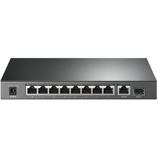 TP-Link TL-SG1210P 10 Port Gigabit PoE+ Switch - 8 Gigabit Port, Toplam 63W, 1 Uplink RJ45, 1 SFP Uplink, Metal Kasa