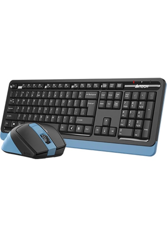 A4 Tech Fstyler FG1035 Mavi Kablosuz Q Düzen Klavye Mouse Set - 2000 Ayarlanabilir DPI, Multimedya Tuşlu, 10m Menzil