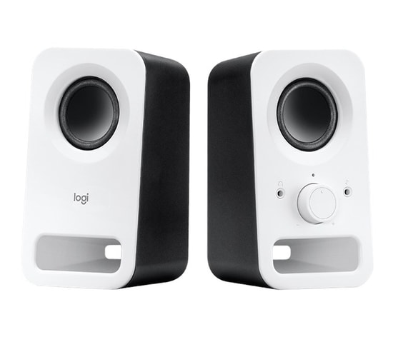 Logitech Z150 Beyaz 6W 1+1 Stereo Hoparlör (980-000815) - Kompakt Tasarım, Net Ses, 3.5mm Girişli Multimedya Hoparlör