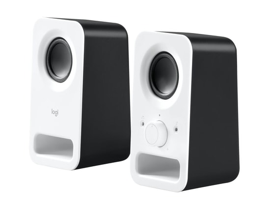 Logitech Z150 Beyaz 6W 1+1 Stereo Hoparlör (980-000815) - Kompakt Tasarım, Net Ses, 3.5mm Girişli Multimedya Hoparlör