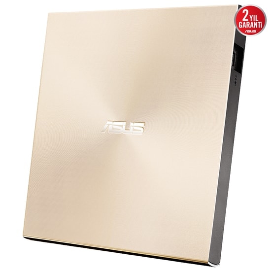 ASUS ZenDrive U8M SDRW-08U8M-U Altın Harici Ultra İnce DVD Yazıcı - M-DISC Desteği, USB Type-C, Taşınabilir Tasarım