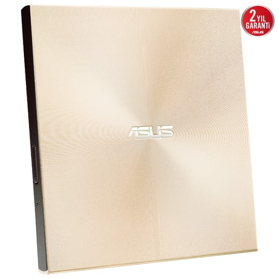 ASUS ZenDrive U8M SDRW-08U8M-U Altın Harici Ultra İnce DVD Yazıcı - M-DISC Desteği, USB Type-C, Taşınabilir Tasarım
