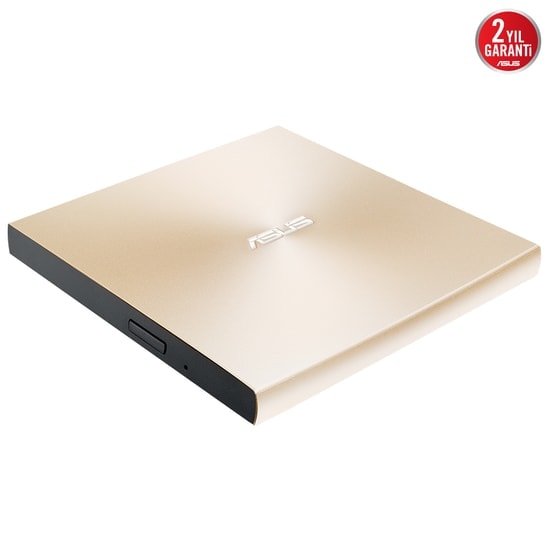 ASUS ZenDrive U8M SDRW-08U8M-U Altın Harici Ultra İnce DVD Yazıcı - M-DISC Desteği, USB Type-C, Taşınabilir Tasarım