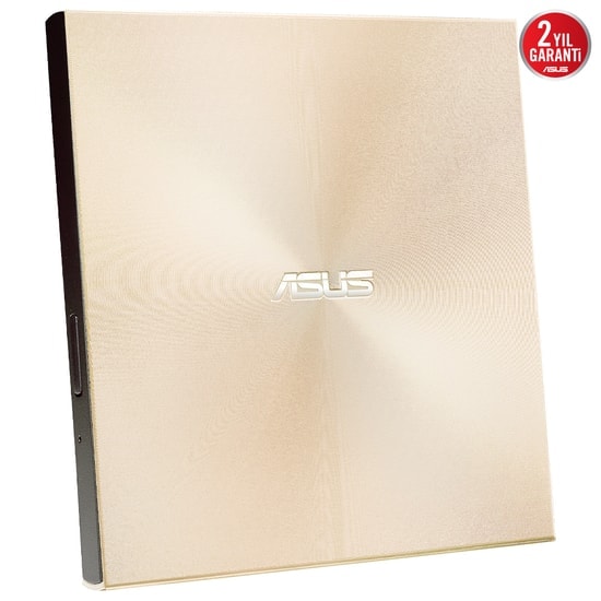 ASUS ZenDrive U8M SDRW-08U8M-U Altın Harici Ultra İnce DVD Yazıcı - M-DISC Desteği, USB Type-C, Taşınabilir Tasarım