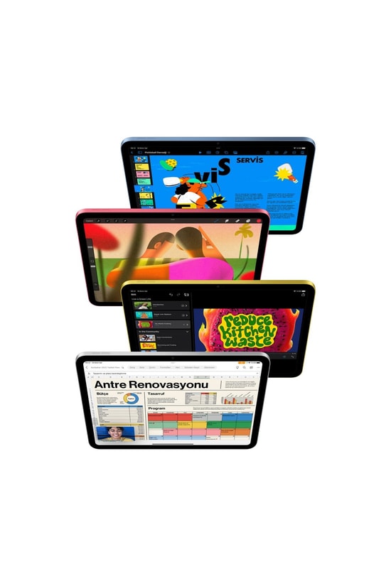 Apple iPad 10. Nesil 10.9" 64GB Wi-Fi Gümüş Tablet (MPQ03TU/A) - A14 Çip, 4GB Ram, Wi-Fi 6, Touch ID, Türkiye Garantili