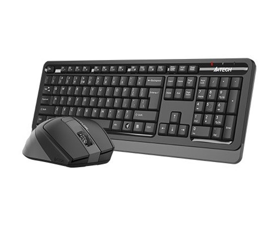 A4 Tech Fstyler FG1035 Gri Kablosuz Türkçe Q Düzen Klavye Mouse Set - 2000 DPI, USB Alıcı, Multimedya, 10m Menzil