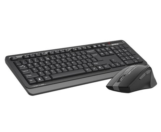 A4 Tech Fstyler FG1035 Gri Kablosuz Türkçe Q Düzen Klavye Mouse Set - 2000 DPI, USB Alıcı, Multimedya, 10m Menzil