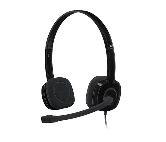 Logitech H151 Siyah Stereo Kablolu Kulaklık (981-000589) - Gürültü Önleyici Mikrofon, Kablo Üzeri Kontrol