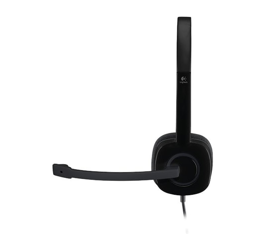 Logitech H151 Siyah Stereo Kablolu Kulaklık (981-000589) - Gürültü Önleyici Mikrofon, Kablo Üzeri Kontrol