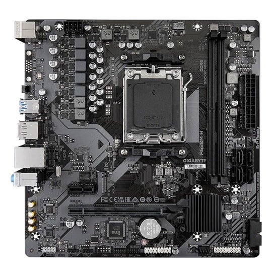 GIGABYTE A620M-H AM5 DDR5 Anakart: 6400MHz, HDMI/DP, M.2, USB 3.2, Ryzen 7000/8000/9000 Serisi İşlemci Desteği, mATX