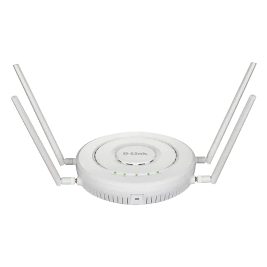D-Link DWL-8620APE Access Point - AC2600, Wave2, 4x4 MU-MIMO, 2 Port Gigabit, Dual Band, Tavan Tipi WiFi Cihazı