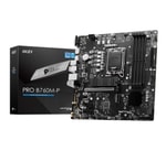 MSI PRO B760M-P D5 Anakart: Intel LGA1700, DDR5 6800MHz (OC), Çift M.2, USB 3.2, VGA, HDMI, DP, Gigabit LAN, Micro ATX