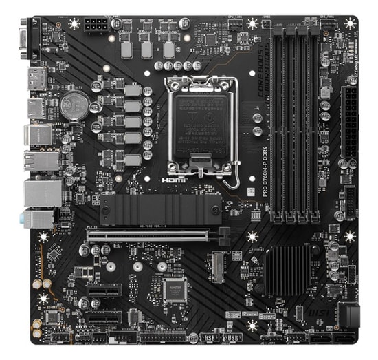 MSI PRO B760M-P D5 Anakart: Intel LGA1700, DDR5 6800MHz (OC), Çift M.2, USB 3.2, VGA, HDMI, DP, Gigabit LAN, Micro ATX