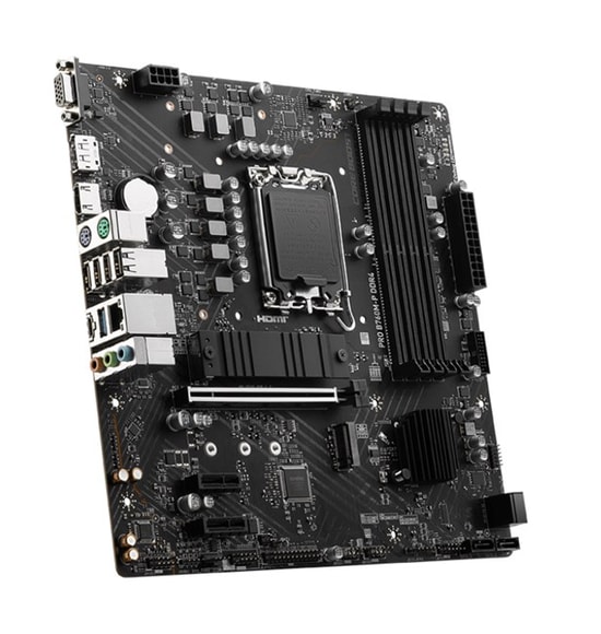 MSI PRO B760M-P D5 Anakart: Intel LGA1700, DDR5 6800MHz (OC), Çift M.2, USB 3.2, VGA, HDMI, DP, Gigabit LAN, Micro ATX