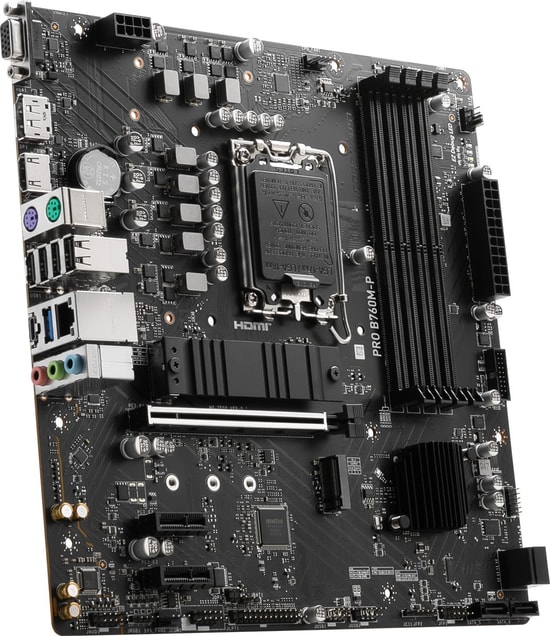 MSI PRO B760M-P D5 Anakart: Intel LGA1700, DDR5 6800MHz (OC), Çift M.2, USB 3.2, VGA, HDMI, DP, Gigabit LAN, Micro ATX