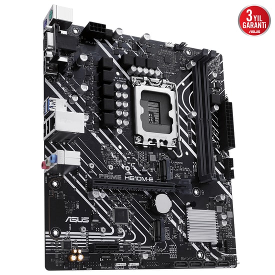 Asus Prime H610M-E D5 CSM Anakart (90MB1G10-M0EAYC) - LGA1700, DDR5, Micro ATX, VGA, HDMI, DP, 2xM.2, 4xSATA, MicroATX