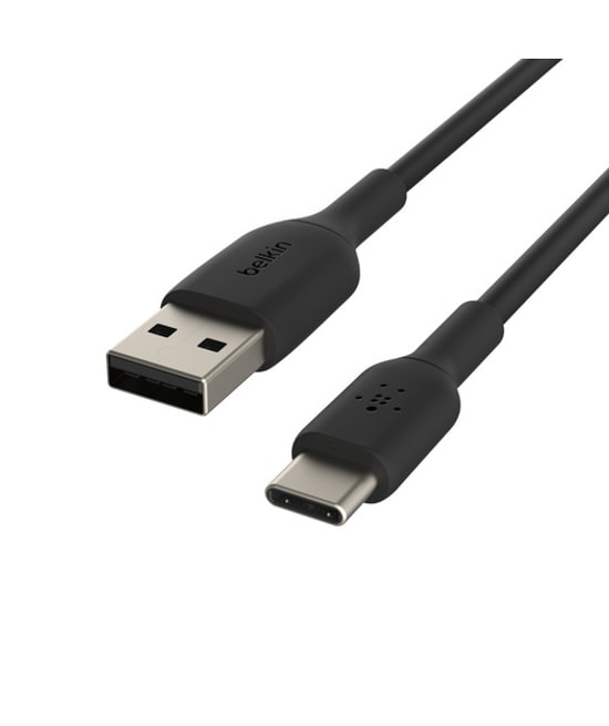 Belkin BoostCharge USB-A - USB-C Kablo 1m Siyah (CAB001BT1MBK) - 15W Hızlı Şarj, 0.48 Gbps Veri Aktarım Desteği
