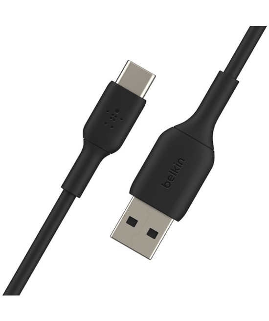 Belkin BoostCharge USB-A - USB-C Kablo 1m Siyah (CAB001BT1MBK) - 15W Hızlı Şarj, 0.48 Gbps Veri Aktarım Desteği